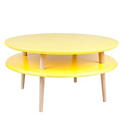 Žltý konferenčný stolík Ragaba UFO, Ø 70 cm
