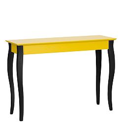 Žltý konzolový stolík s čiernymi nohami Ragaba Lilo, šírka 105 cm