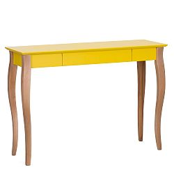 Žltý písací stôl Ragaba Lillo, dĺžka 105 cm