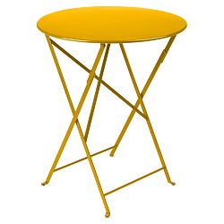 Žltý záhradný stolík Fermob Bistro, Ø 60 cm