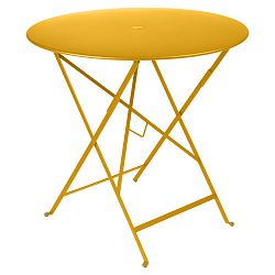 Žltý záhradný stolík Fermob Bistro, Ø 77 cm